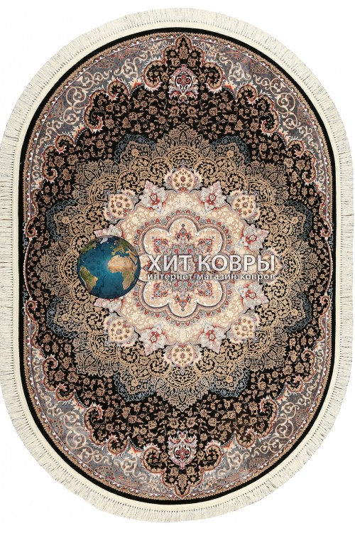 Иранский ковер Farsi 1500 558 Темно-синий овал